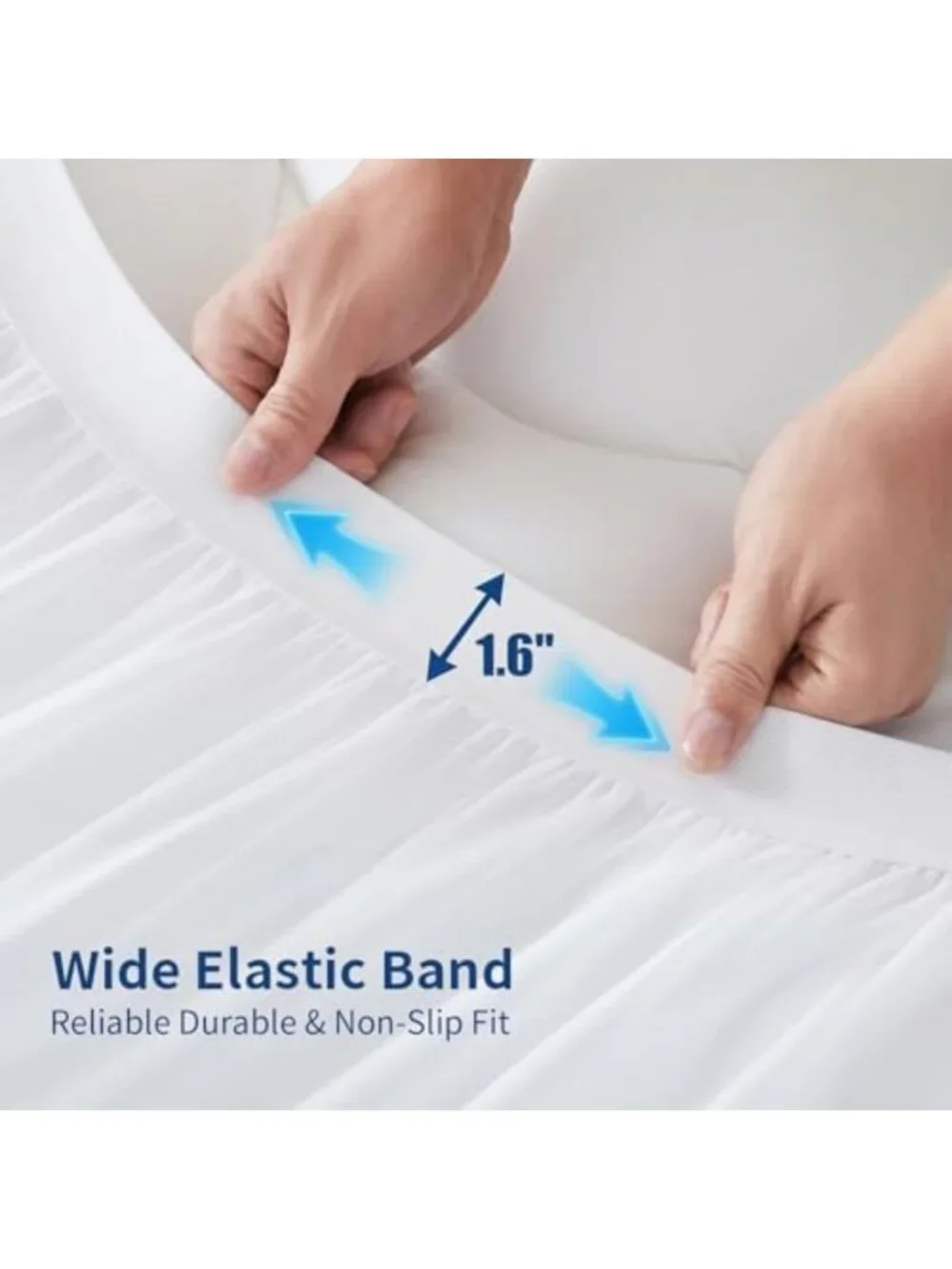 Cooling King Mattress Topper - Thick Pillow Top, Breathable, Washable, Deep